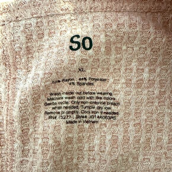 Pink Waffle Knit Long Sleeve Top - Picture 4 of 4